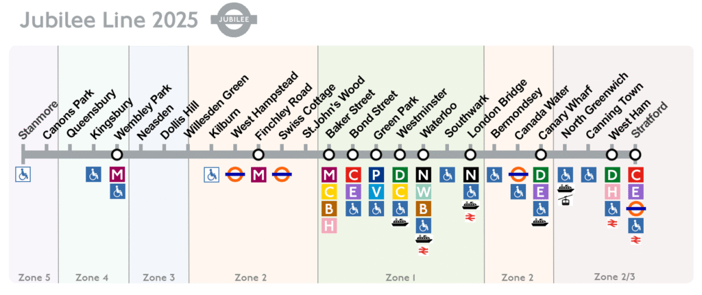 underground jubilee line map jubilee tube