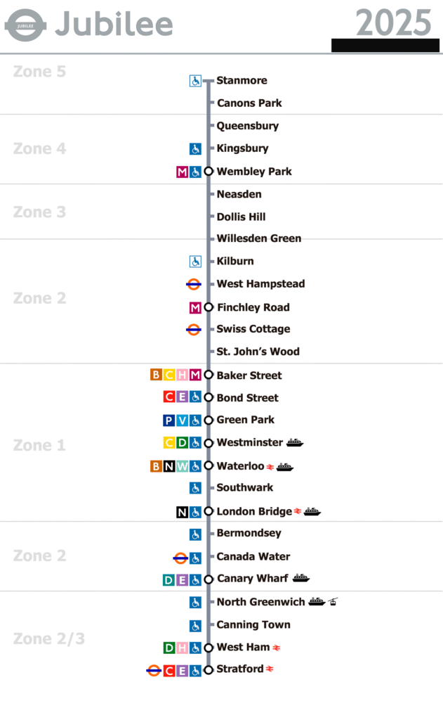 underground jubilee line map